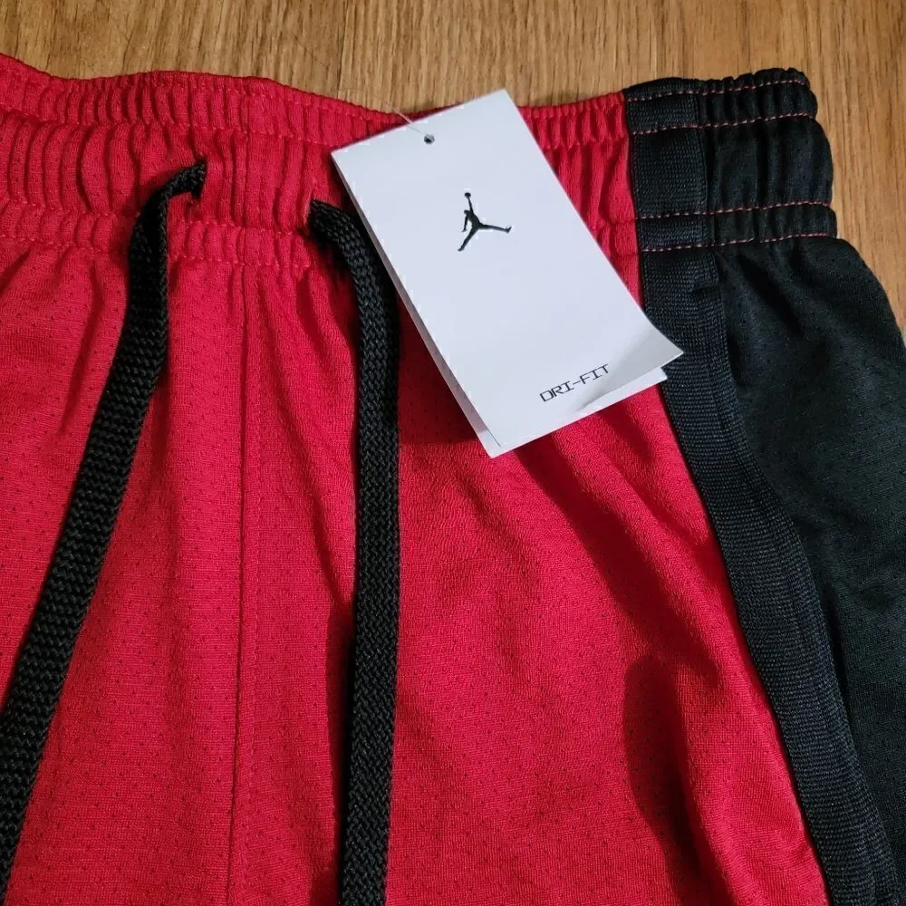 Air Jordan 1 2 3 4 5 11 12 13 Bred Chicago Bulls Basketball Shorts Dri-Fit Small